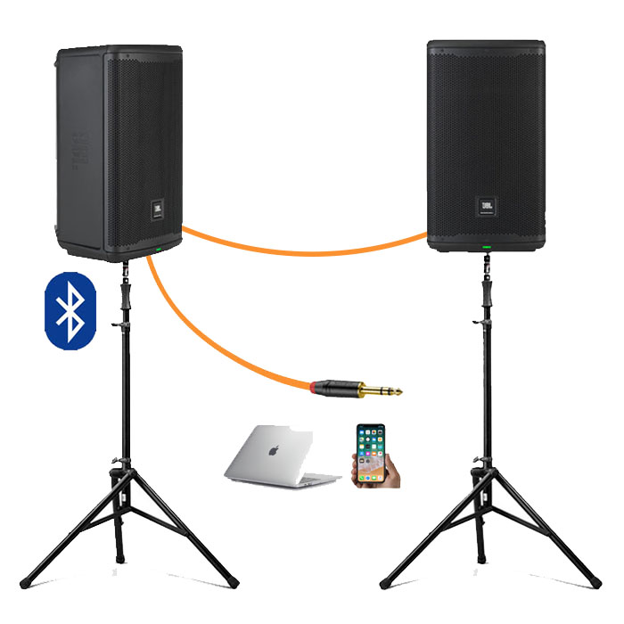 Активная акустическая система JBL EON710 | 2 колонки на стойках