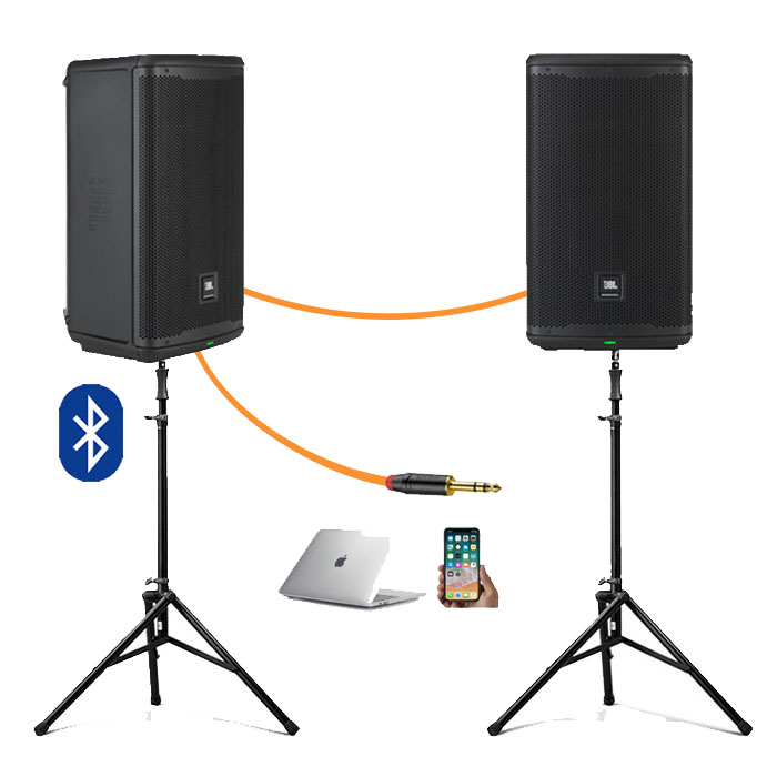 Активная акустическая система JBL EON712 | 2 колонки на стойках