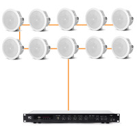 Акустическая система для помещения 10 потолочных динамика JBL Control 24CT Micro белый