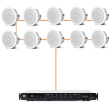 Акустика для магазина 10 потолочных динамика JBL Control 24CT Micro белый