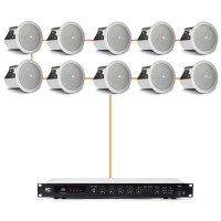 Акустика для магазина 10 потолочных динамика JBL Control 26 белый