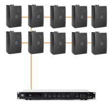 Акустика для магазина 10 настенных колонок BOSCH LB2-UC15 | черный