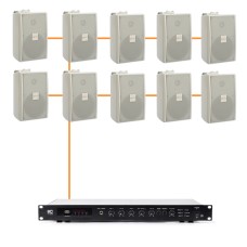 Акустика для магазина 10 настенных колонок BOSCH LB2-UC15 | белый