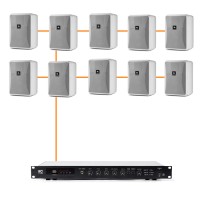 Акустика для магазина 10 настенных колонок JBL Control 25-1 | белый