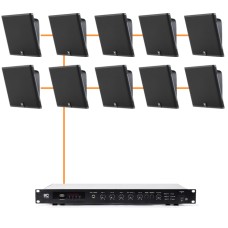 Акустика для магазина 10 настенных колонок JBL SLP12 | черный
