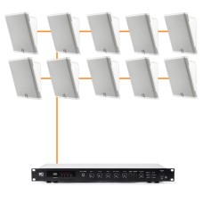 Акустика для магазина 10 настенных колонок JBL SLP12 | белый