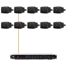 Акустика для магазина 10 настенных колонок Audac WX302MK2 | черный