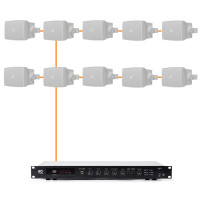 Акустическая система для помещения 10 настенных колонок Audac WX302MK2 | белый