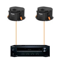Акустика для ресторана 2 потолочных динамика Audac CALI-Onkyo белый