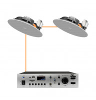 Акустическая система для помещения 2 потолочных динамика Audac CENA706 белый