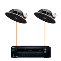 Акустика для ресторана 2 потолочных динамика Audac CIRA-Onkyo черный