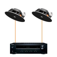 Акустика для ресторана 2 потолочных динамика Audac CIRA-Onkyo черный