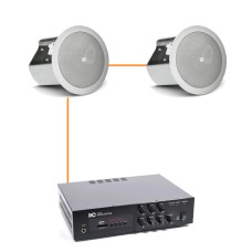Акустика для ресторана 2 потолочных динамика JBL Control 14C/T белый