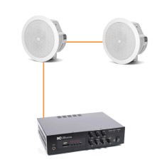 Акустика для ресторана 2 потолочных динамика JBL Control 24CT Micro белый