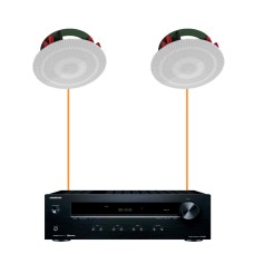 Акустика для ресторана 2 потолочных динамика Klipsch DS-180-Onkyo белый