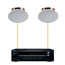 Акустика для магазина 2 потолочных динамика Triangle SECRET-Onkyo белый