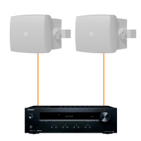 Акустическая система для помещения 2 настенные колонки Audac WX802MK2-Onkyo | белый