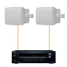 Акустика для ресторана 2 настенные колонки Audac WX802MK2-Onkyo | белый