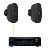 Акустика для ресторана 2 настенные колонки Audac ATEO6-Onkyo | черный
