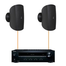 Акустика для ресторана 2 настенные колонки Audac ATEO6-Onkyo | черный