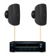 Акустика для ресторана 2 настенные колонки Audac ATEO6-Onkyo | черный