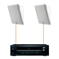 Акустика для ресторана 2 настенные колонки JBL SLP14-Onkyo | белый