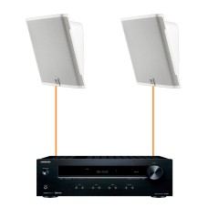 Акустика для ресторана 2 настенные колонки JBL SLP14-Onkyo | белый