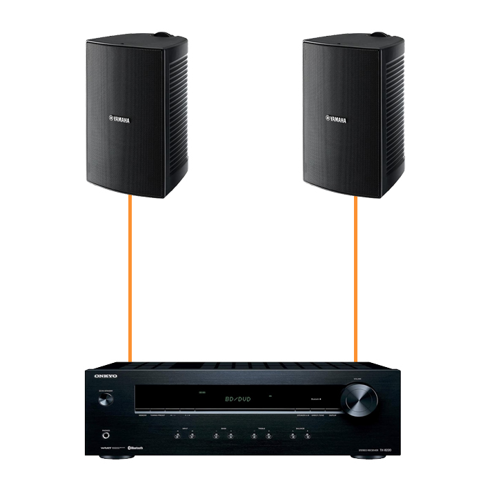 Акустика для офиса 2 настенные колонки Yamaha VS4-Onkyo | черный