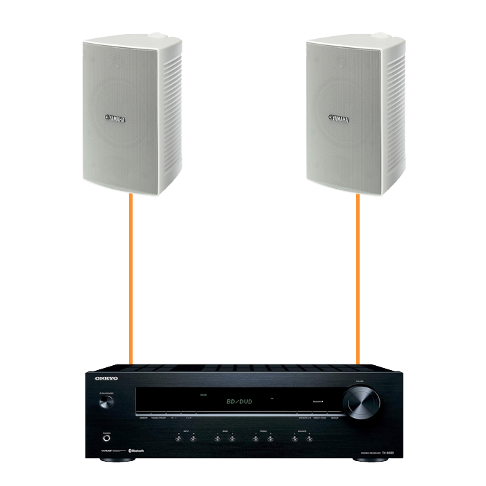 Акустика для офиса 2 настенные колонки Yamaha VS4-Onkyo | белый