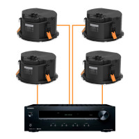 Акустическая система для помещения 4 потолочных динамика Audac CALI-Onkyo белый