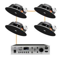 Акустична система для приміщення 4 стельових динаміка Audac CENA706 чорний