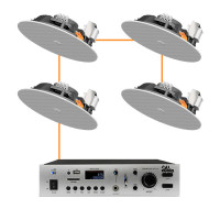 Акустическая система для помещения 4 потолочных динамика Audac CENA706 белый