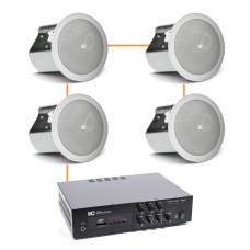 Акустика для ресторана 4 потолочных динамика JBL Control 14C/T белый