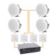 Акустика для ресторана 4 потолочных динамика JBL Control 24CT Micro белый | регулятор