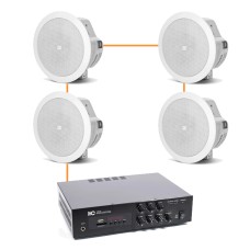 Акустика для ресторана 4 потолочных динамика JBL Control 24CT Micro белый