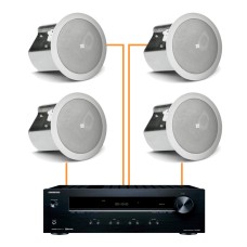 Акустика для магазина 4 потолочных динамика JBL Control 26-Onkyo белый