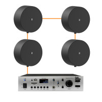 Акустична система для приміщення 4 настінні колонки Audac NELO706V | чорний