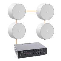 Акустика для ресторана 4 настенные колонки Audac NELO706V | белый