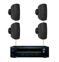 Акустика для ресторана 4 настенные колонки Audac ATEO6-Onkyo | черный