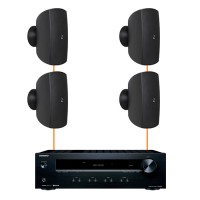 Акустика для магазина 4 настенные колонки Audac ATEO6-Onkyo | черный