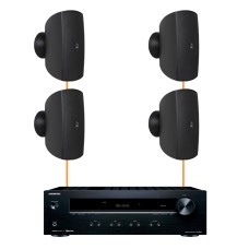 Акустика для ресторана 4 настенные колонки Audac ATEO6-Onkyo | черный