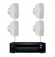 Акустическая система для помещения 4 настенные колонки Audac ATEO6-Onkyo | белый