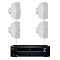 Акустика для ресторана 4 настенные колонки Audac ATEO6-Onkyo | белый