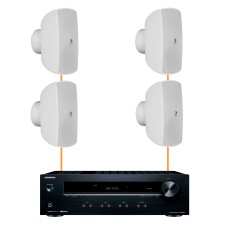Акустика для ресторана 4 настенные колонки Audac ATEO6-Onkyo | белый