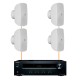 Акустика для ресторана 4 настенные колонки Audac ATEO6-Onkyo | белый
