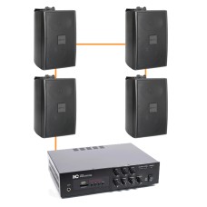 Акустика для ресторана 4 настенные колонки BOSCH LB2-UC30 | черный