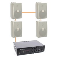 Акустика для ресторана 4 настенные колонки BOSCH LB2-UC15 | белый