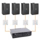 Акустика для офиса 4 настенные колонки BOSCH LB2-UC15 черный | регулятор