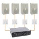 Акустика для магазина 4 настенные колонки BOSCH LB2-UC15 белый | регулятор