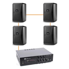 Акустика для ресторана 4 настенные колонки JBL Control 23-1 | черный